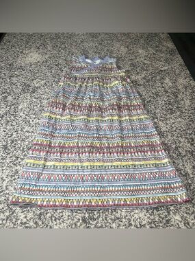 Tea collection girls 6 sleeveless maxi dress colorful tribal Aztec